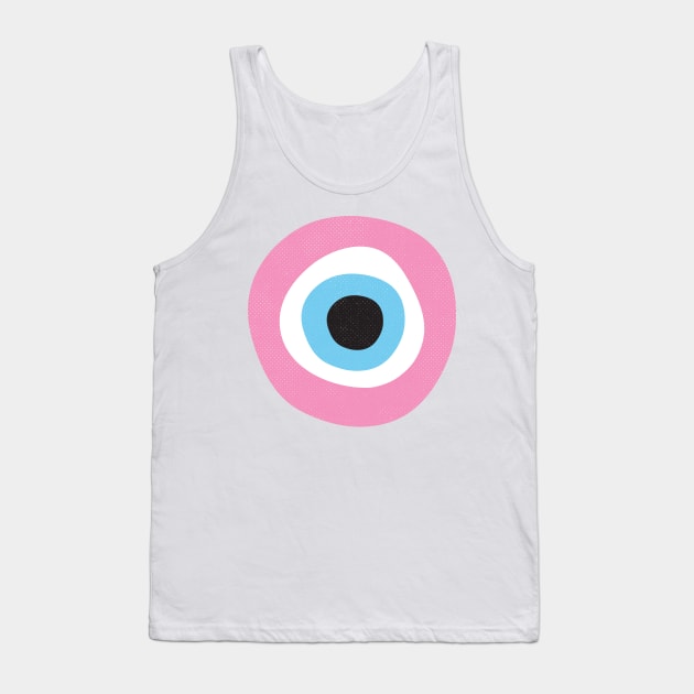 Pink Evil Eye Symbol Tank Top by Inogitna Designs